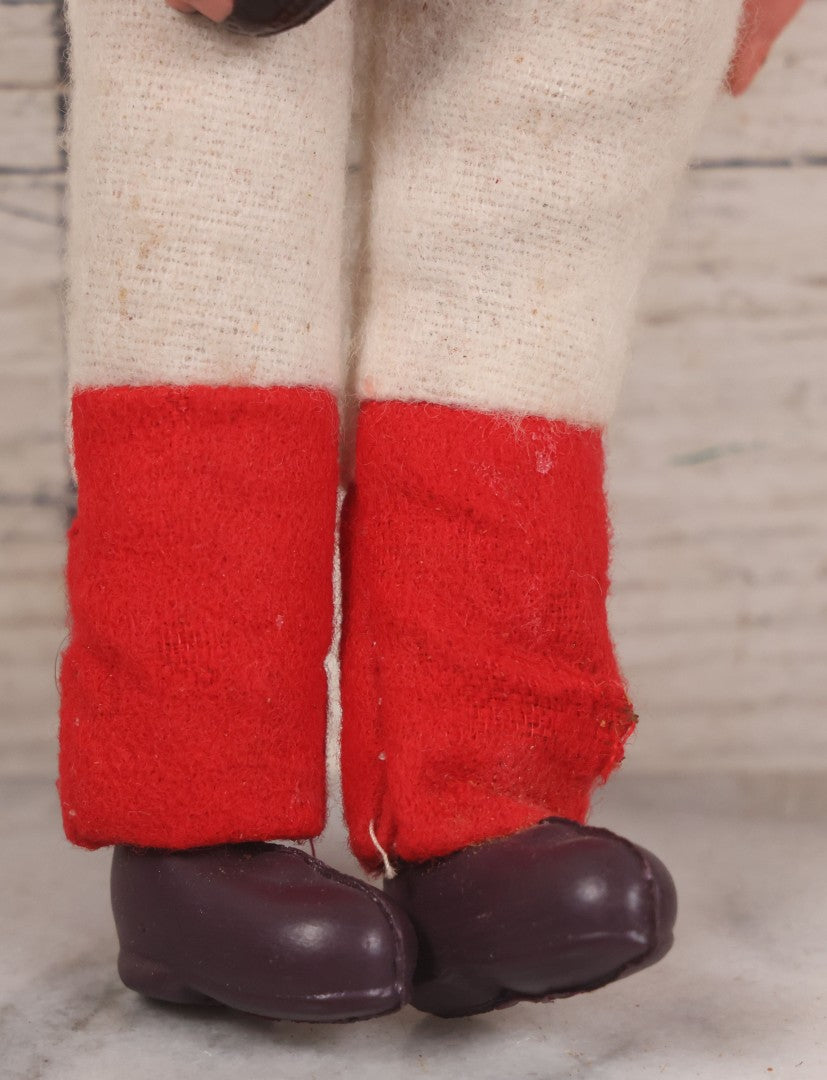 Lot 040 - Vintage Football Player Sports Doll Toy With Celluloid Head And Fabric Body, Made In Japan, 7-7/8" Height