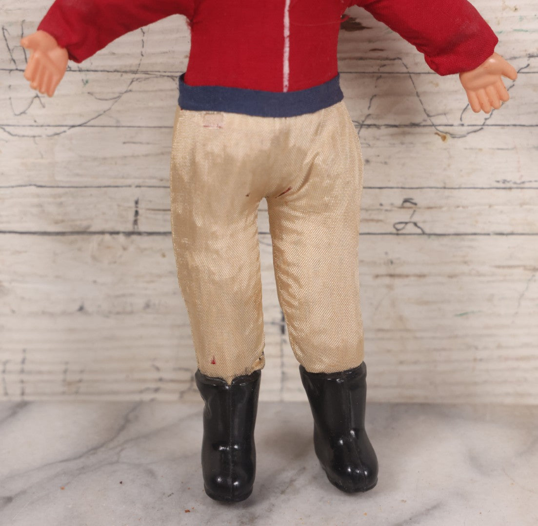Lot 041 - Vintage Baseball Player Sports Doll Toy With Celluloid Head And Fabric Body, Made In Japan, 8" Height