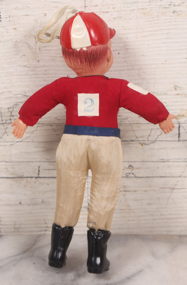 Lot 041 - Vintage Baseball Player Sports Doll Toy With Celluloid Head And Fabric Body, Made In Japan, 8" Height