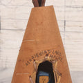 Lot 043 - Vintage Folk Art Souvenir Of Moosehead Lake, Maine, With Native American In Teepee, Made From Wood And Bark, New England Collectible
