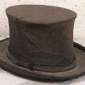 Lot 048 - Antique Collapsible Pop-Up Stove Pipe Top Hat, Unknown Maker, Sold By Town & Tweed Shop, Lynn, Massachusetts, Size 7-3/8, Circa Early 20th Century
