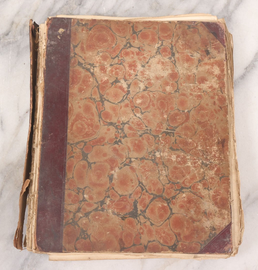 Lot 054 - Antique Early 19th Century Autograph And Poetry Album, With Dozens Of Handwritten Pages With Notes, Poems, Art, And More, Including Hand Drawn Illustrations, "Lady Of The Lake" Engravings, Etc., Circa 1828-1832