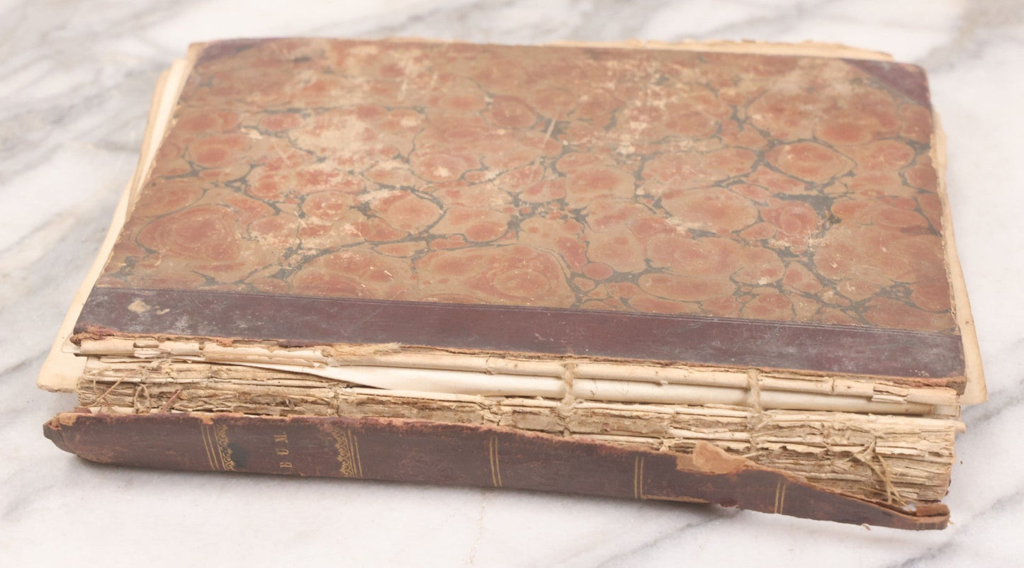 Lot 054 - Antique Early 19th Century Autograph And Poetry Album, With Dozens Of Handwritten Pages With Notes, Poems, Art, And More, Including Hand Drawn Illustrations, "Lady Of The Lake" Engravings, Etc., Circa 1828-1832