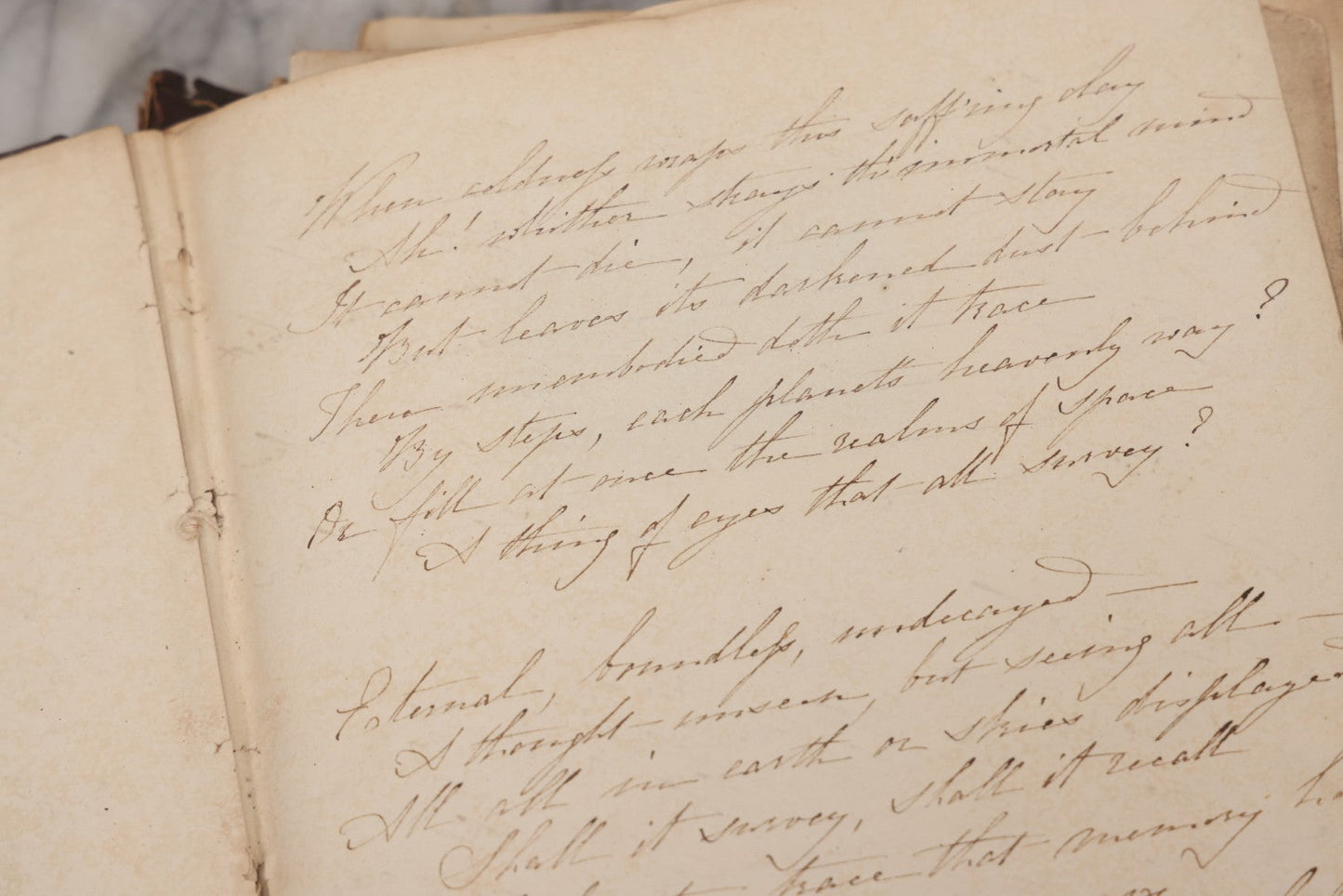 Lot 054 - Antique Early 19th Century Autograph And Poetry Album, With Dozens Of Handwritten Pages With Notes, Poems, Art, And More, Including Hand Drawn Illustrations, "Lady Of The Lake" Engravings, Etc., Circa 1828-1832