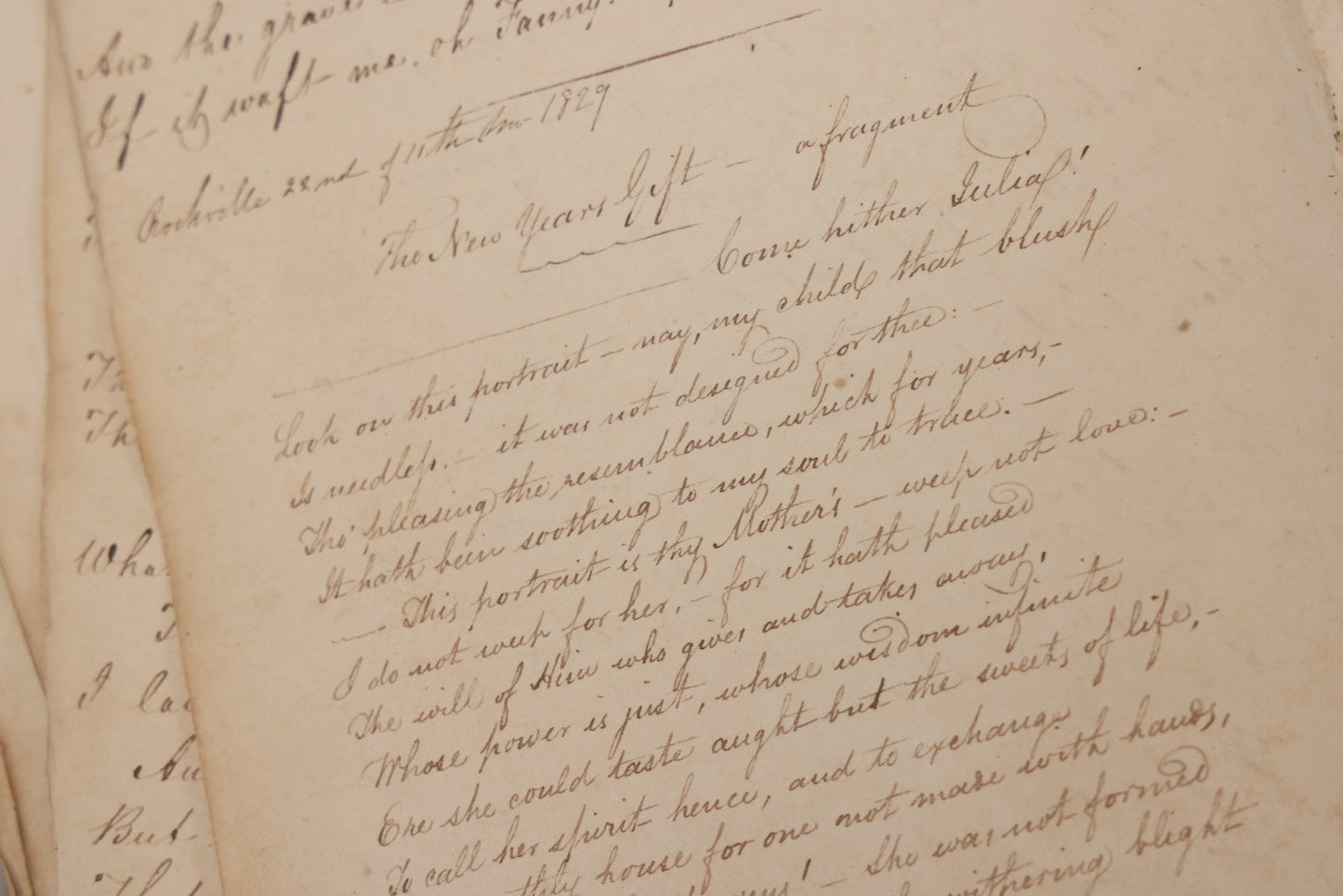 Lot 054 - Antique Early 19th Century Autograph And Poetry Album, With Dozens Of Handwritten Pages With Notes, Poems, Art, And More, Including Hand Drawn Illustrations, "Lady Of The Lake" Engravings, Etc., Circa 1828-1832