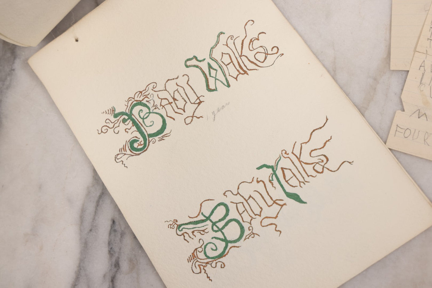 Lot 056 - Antique Original Handwritten Calligraphy Baby Book For Baby Born August 25th, 1896, Including A Lock Of Baby's Hair, Other Biographical Details