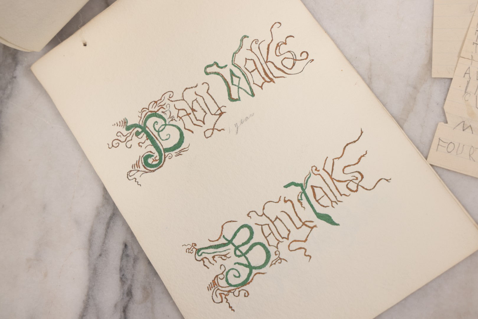 Lot 056 - Antique Original Handwritten Calligraphy Baby Book For Baby Born August 25th, 1896, Including A Lock Of Baby's Hair, Other Biographical Details