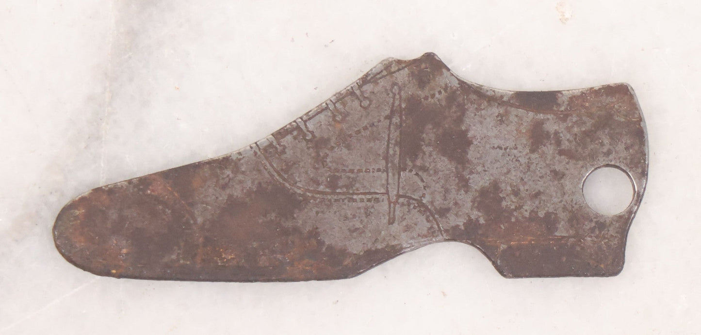 Lot 060 - Vintage Shoe-Shaped Advertising Key Fob Charm For Friendly Five Shoes, $5.00 Shoes, Nashville, Tennessee