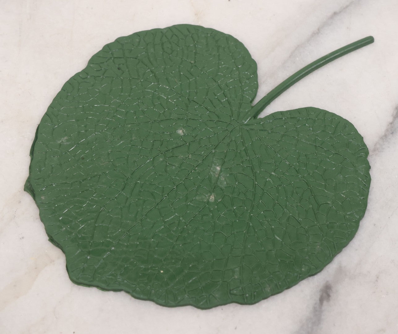 Lot 065 - Vintage Boxed Set Of Eight Junior Greenleaf Rubber Coasters, Lily Pad Shaped Coasters, Manufactured By John P. Gleason, Los Angeles, California, Circa 1940s