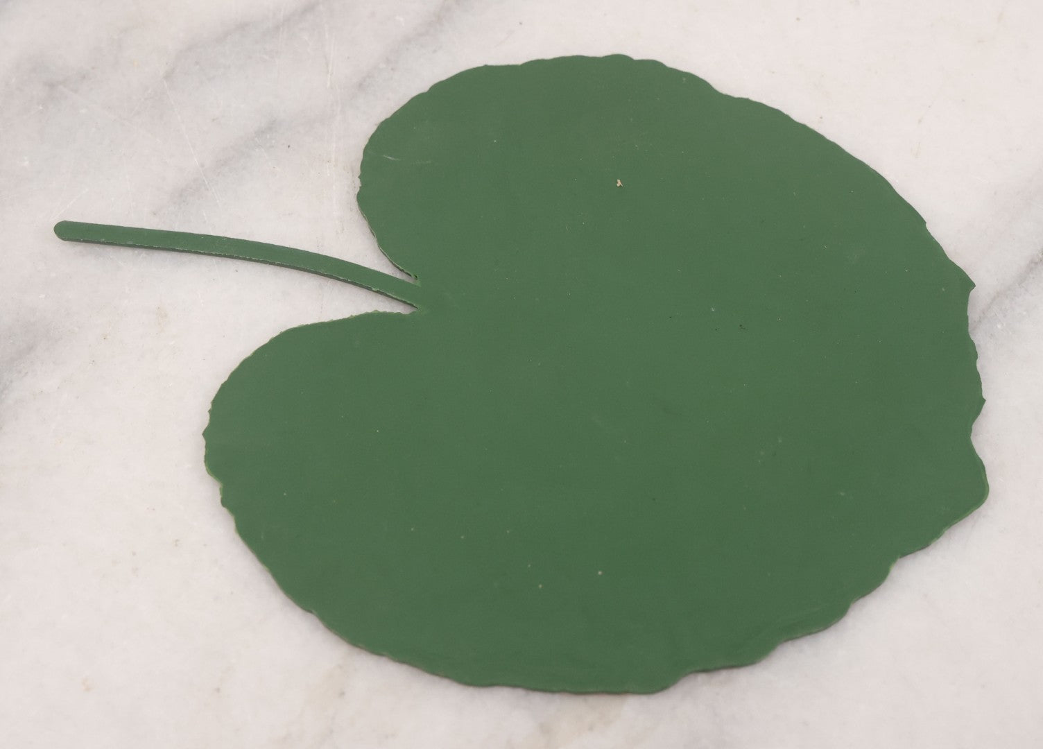 Lot 065 - Vintage Boxed Set Of Eight Junior Greenleaf Rubber Coasters, Lily Pad Shaped Coasters, Manufactured By John P. Gleason, Los Angeles, California, Circa 1940s