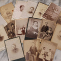 Lot 072 - Grouping Of 16 Antique Cabinet Card Photographs Of Women, Men, And Children, Including Sibling Pairs