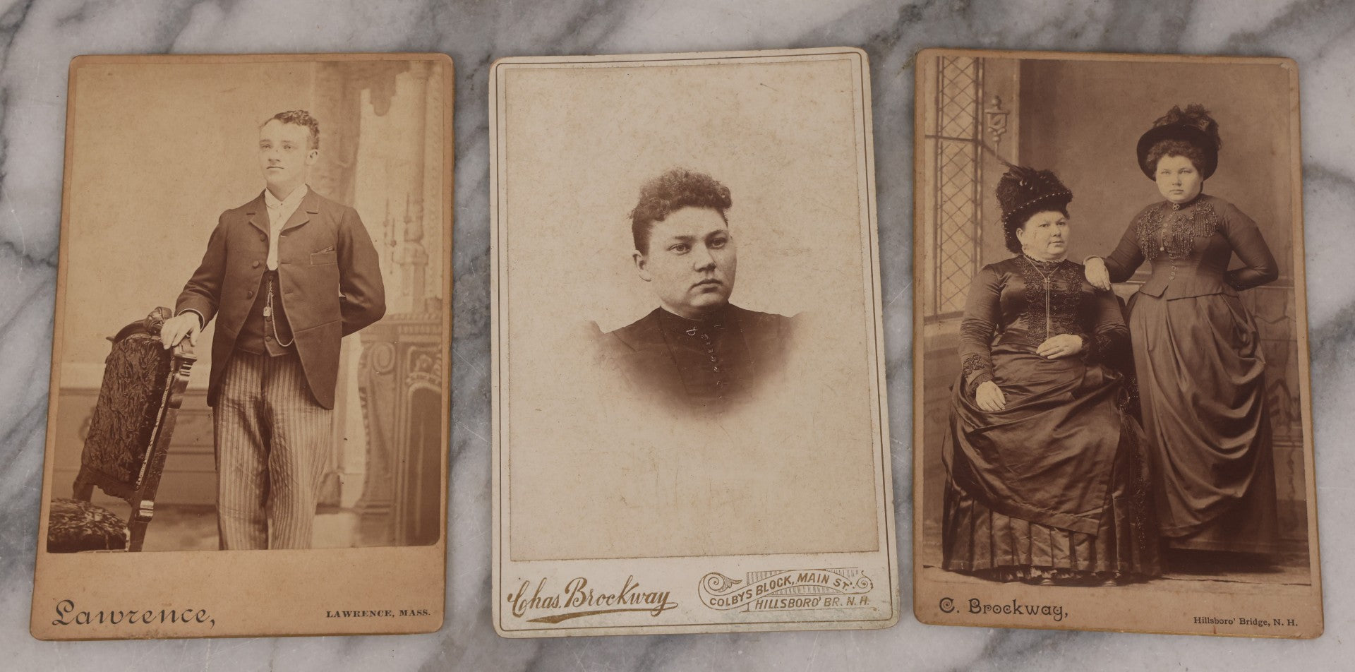 Lot 072 - Grouping Of 16 Antique Cabinet Card Photographs Of Women, Men, And Children, Including Sibling Pairs