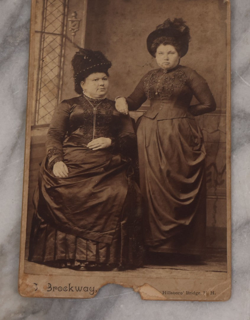Lot 072 - Grouping Of 16 Antique Cabinet Card Photographs Of Women, Men, And Children, Including Sibling Pairs