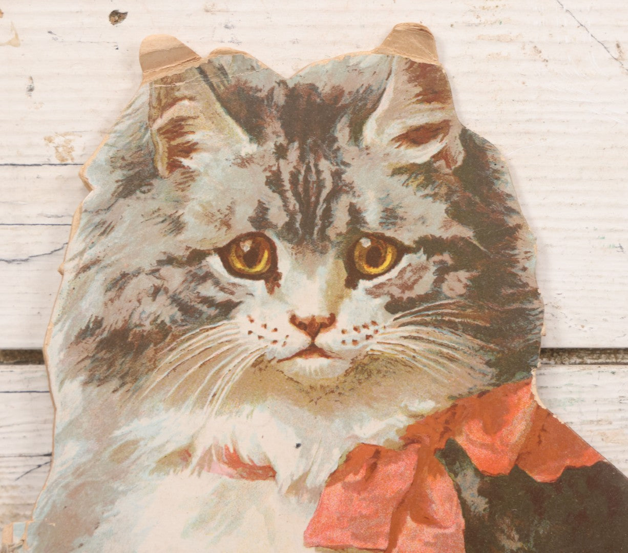 Lot 079 - Antique Lithograph Children's Book, "Cat Tales," With Die Cut Cat Shape, Published By Ernest Nester, London, And E.P. Dutton Co., New York, Printed In Bavaria, Circa 1905