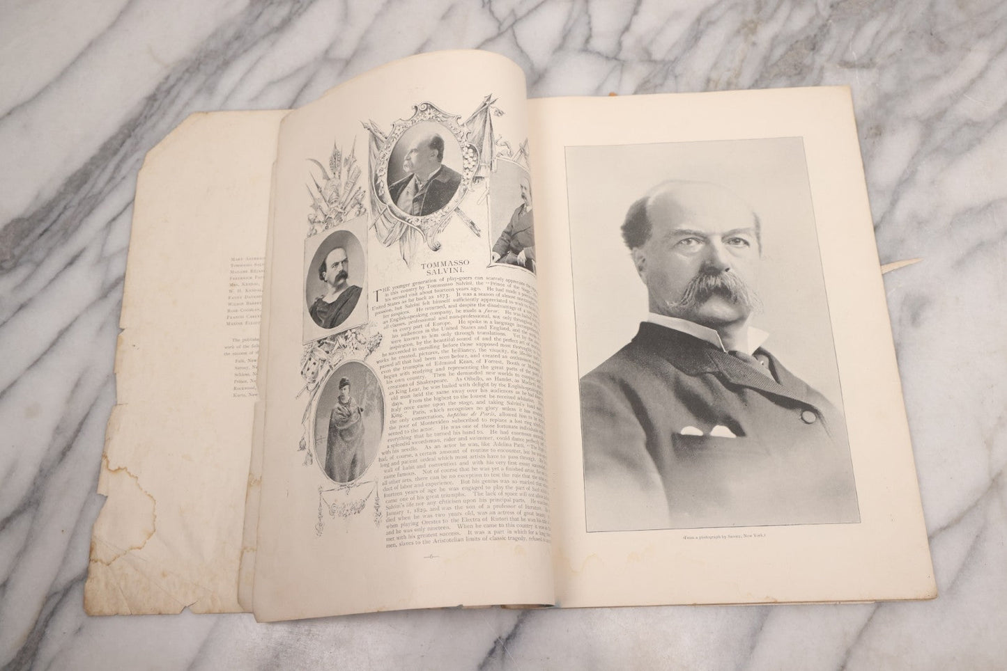 Lot 086 - "Gallery Of Players, No. 5" Antique Photographic Ephemera Booklet With Photos And Bios Of Famous Actors Of The Victorian Era, From The Illustrated American, Edited By Marwell Hall, Copyright 1895 By Lorillard Spencer, New York