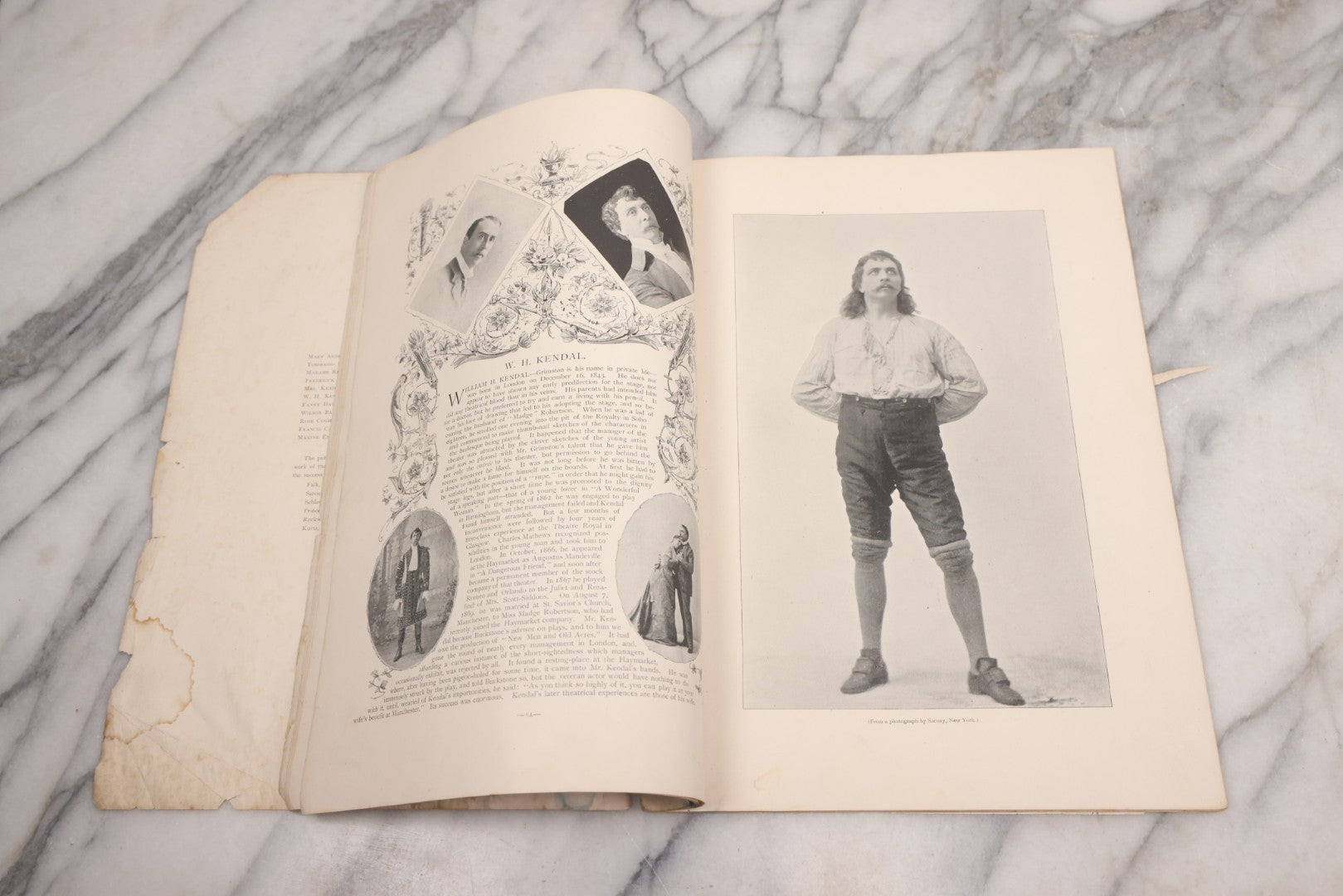 Lot 086 - "Gallery Of Players, No. 5" Antique Photographic Ephemera Booklet With Photos And Bios Of Famous Actors Of The Victorian Era, From The Illustrated American, Edited By Marwell Hall, Copyright 1895 By Lorillard Spencer, New York