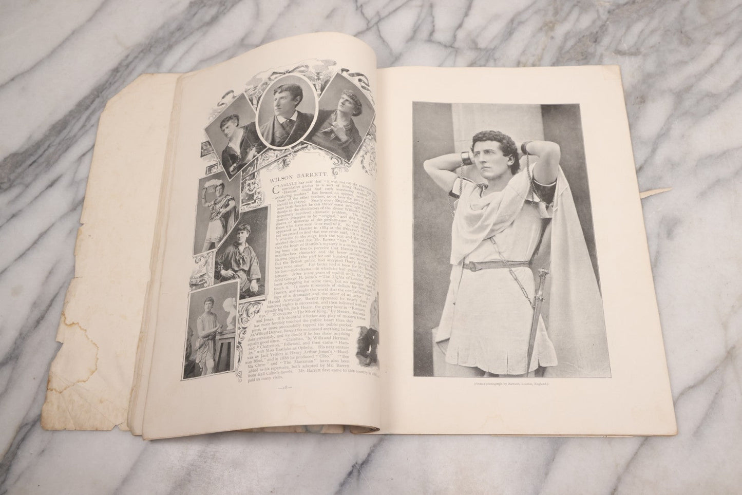 Lot 086 - "Gallery Of Players, No. 5" Antique Photographic Ephemera Booklet With Photos And Bios Of Famous Actors Of The Victorian Era, From The Illustrated American, Edited By Marwell Hall, Copyright 1895 By Lorillard Spencer, New York