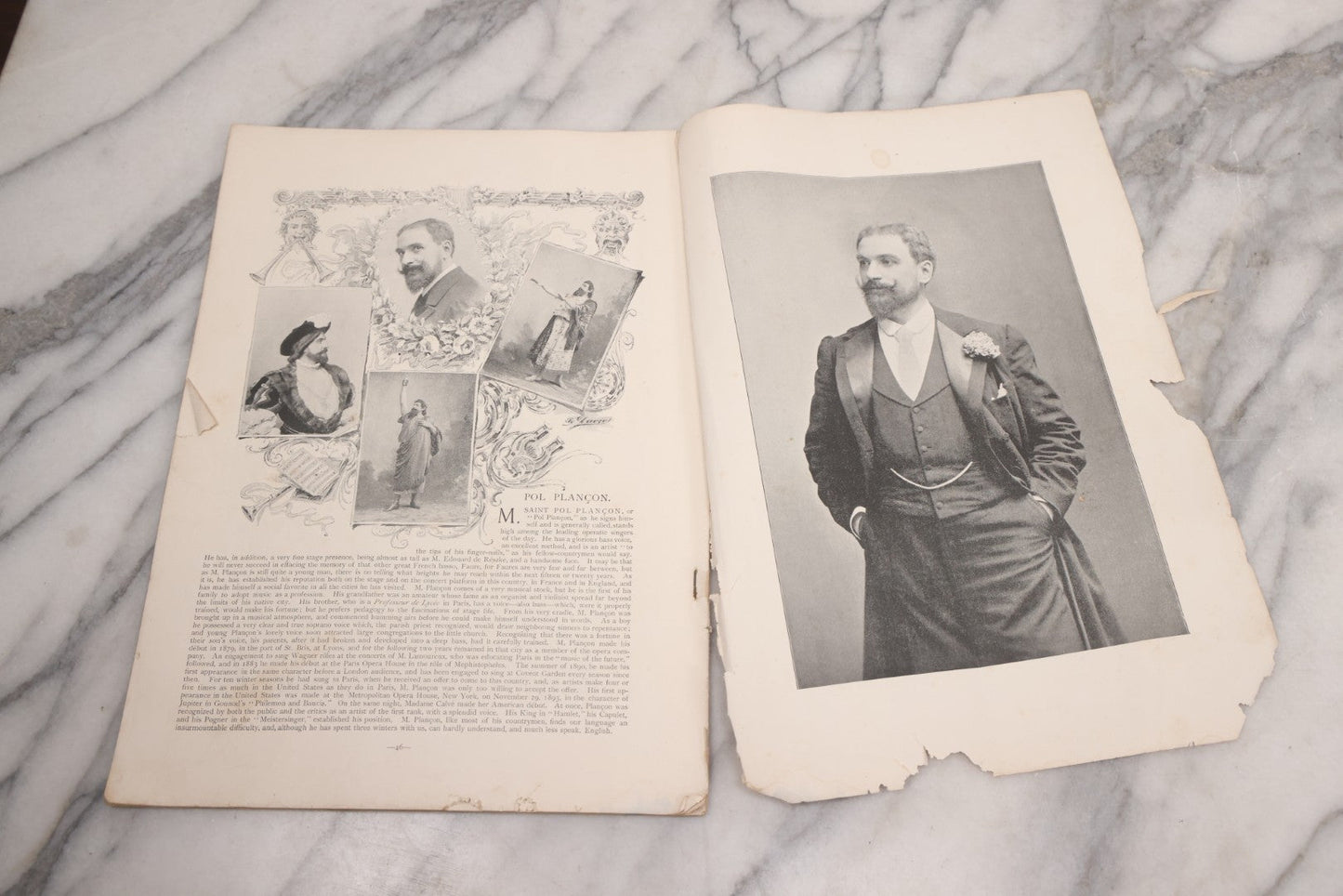 Lot 086 - "Gallery Of Players, No. 5" Antique Photographic Ephemera Booklet With Photos And Bios Of Famous Actors Of The Victorian Era, From The Illustrated American, Edited By Marwell Hall, Copyright 1895 By Lorillard Spencer, New York