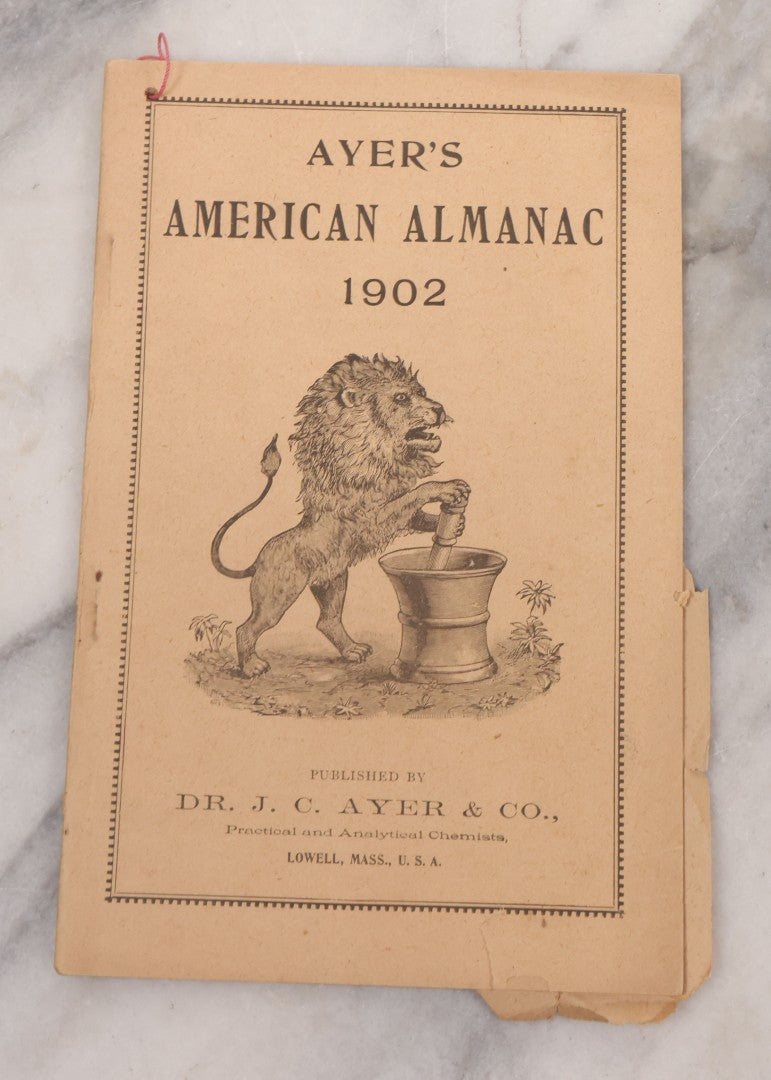 Lot 087 - Grouping Of Eight Antique Almanac Pamphlets, Including Ayer's American Almanac (1902), Swamp Root Almanac (1906), And Foley's Family Friend Almanac (1906)