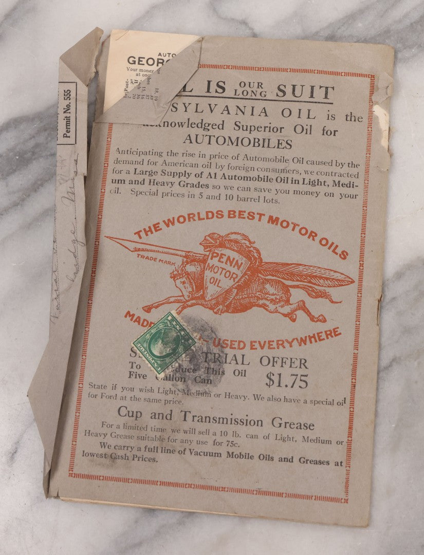 Lot 088 - Bascom's Summer 1916 Catalog Pamphlet, "Largest Wholesale And Retail Auto Supply Store In New England," With Many Illustrations Of Car Parts For Sale