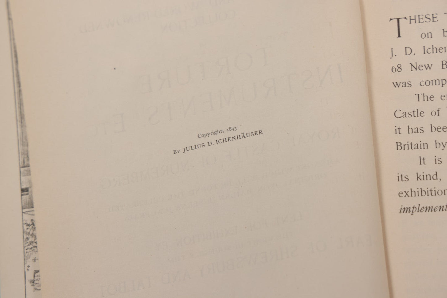 Lot 089 - "Collection Of Torture Instruments From The Royal Castle Of Nuremberg" Illustrated Catalogue From The Exhibition On View At 117 W 23rd St New York, 1893