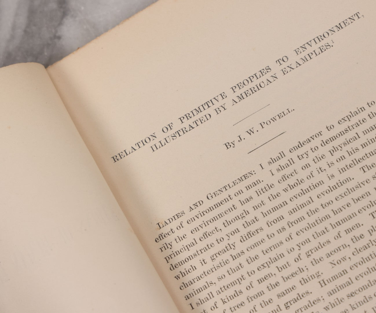 Lot 090 - "Relations Of Human Life To Environment" Antique Pamphlet Of Lectures And Reports, With Illustrations, From The Smithsonian Report For 1895, Published By The Government Printing Office, Washington, 1896