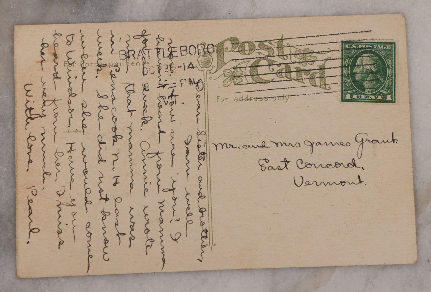 Lot 094 - Antique Embossed Halloween Postcard, "Halloween Precautions," Witch, Spooked Black Cat Border, Poem With Instructions For Pumpkin Seeds, Postmarked 1914