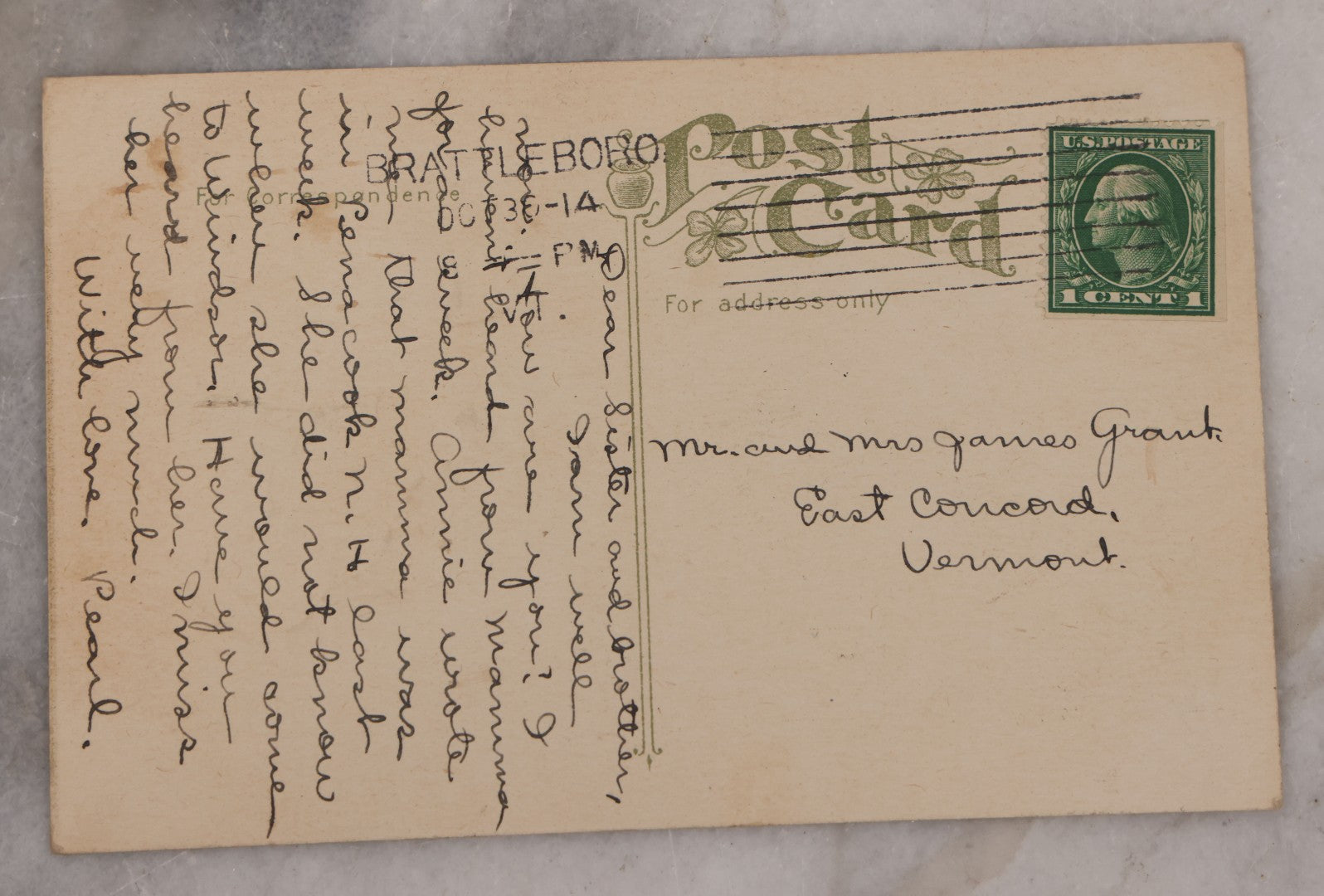 Lot 094 - Antique Embossed Halloween Postcard, "Halloween Precautions," Witch, Spooked Black Cat Border, Poem With Instructions For Pumpkin Seeds, Postmarked 1914