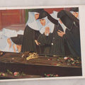 Lot 098 - Antique Illustrated Postcard Depicting "St. Clara And Her Sisters Meet St. Francis On His Funeral," Circa 1940