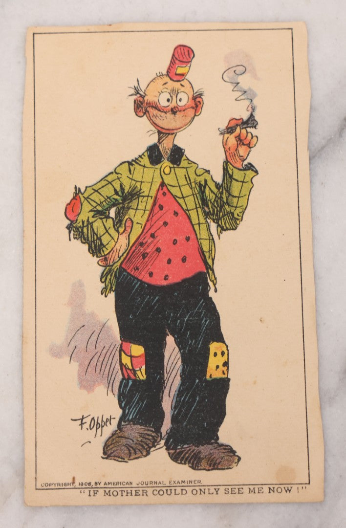 Lot 106 - Grouping Of 11 Antique Cheeky Comic Postcards, Including "You Seem To Be Unable To Do Anything - I Always Had A Political Job."