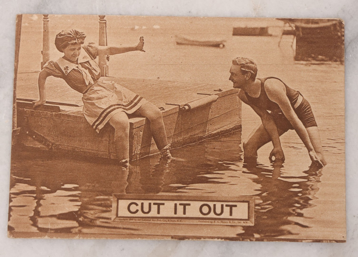 Lot 106 - Grouping Of 11 Antique Cheeky Comic Postcards, Including "You Seem To Be Unable To Do Anything - I Always Had A Political Job."