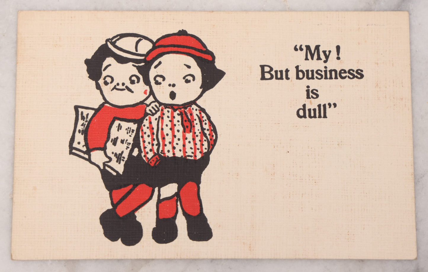 Lot 106 - Grouping Of 11 Antique Cheeky Comic Postcards, Including "You Seem To Be Unable To Do Anything - I Always Had A Political Job."