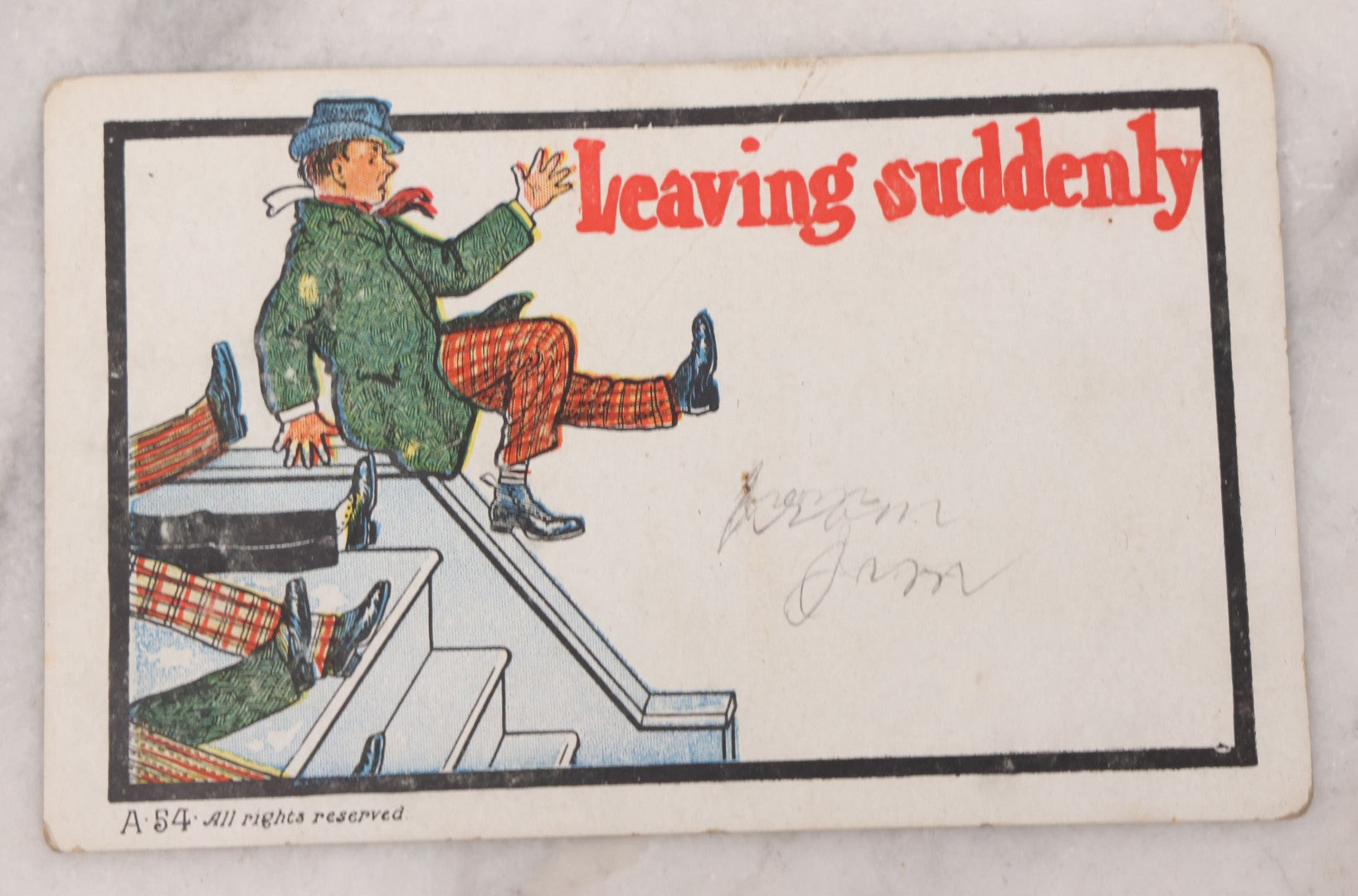 Lot 106 - Grouping Of 11 Antique Cheeky Comic Postcards, Including "You Seem To Be Unable To Do Anything - I Always Had A Political Job."