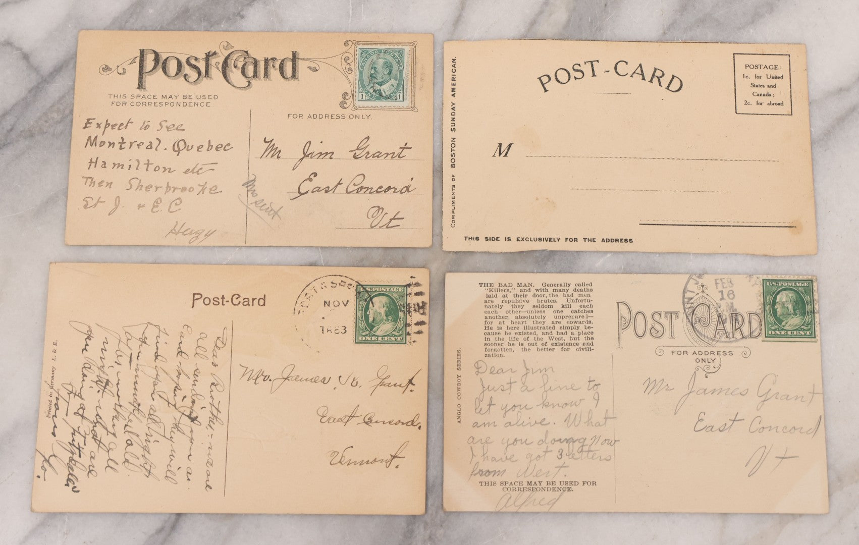 Lot 106 - Grouping Of 11 Antique Cheeky Comic Postcards, Including "You Seem To Be Unable To Do Anything - I Always Had A Political Job."