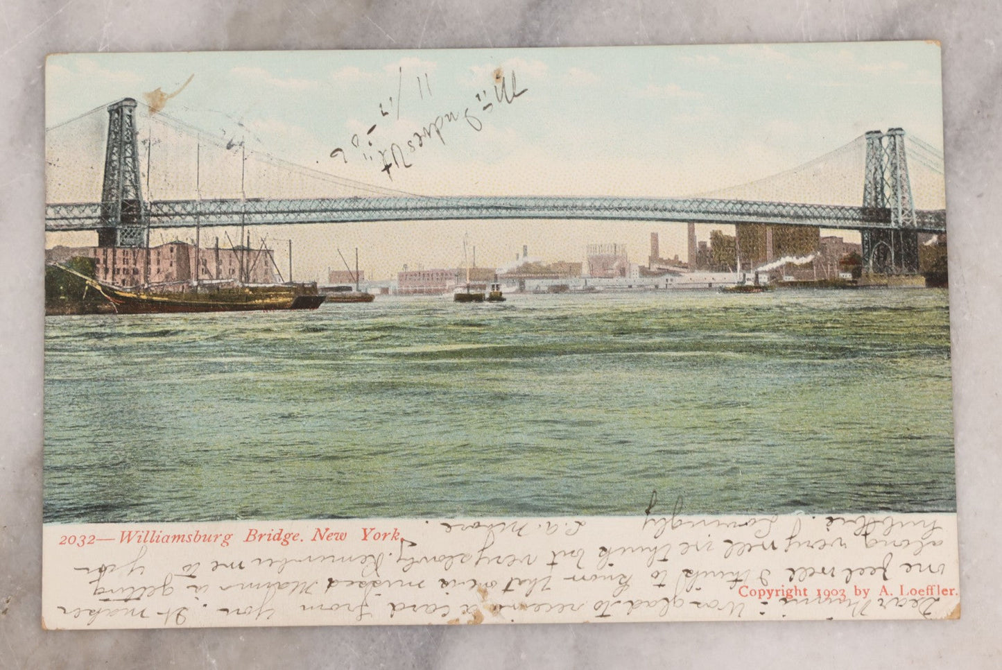 Lot 107 - Grouping Of Five Antique New York Postcards, Including Glitter Postcard, St. Paul's Church, Flatiron Building