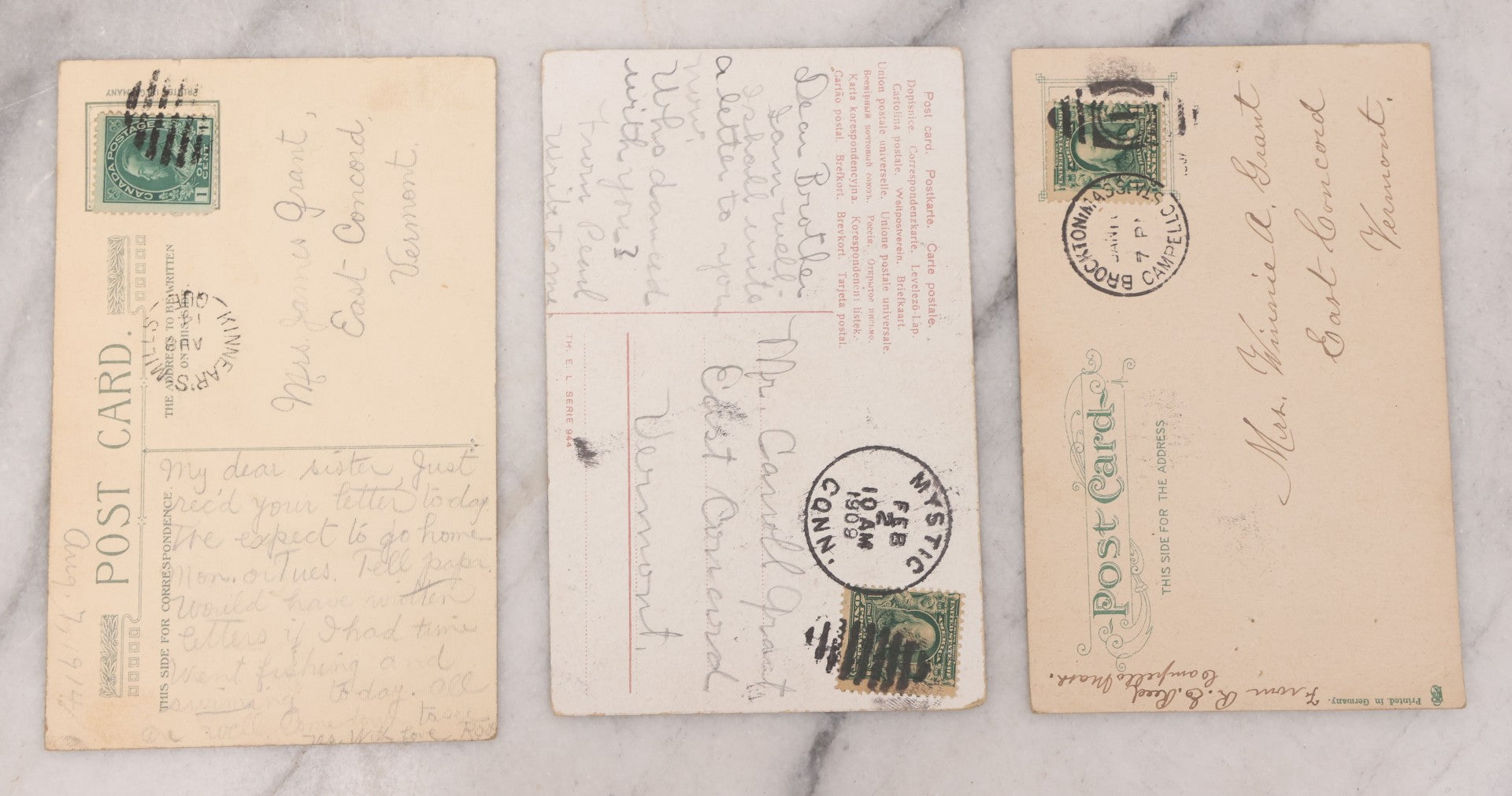 Lot 108 - Grouping Of 12 Antique Postcards Of Ship, Harbor And Ocean Scenes, Mostly New England