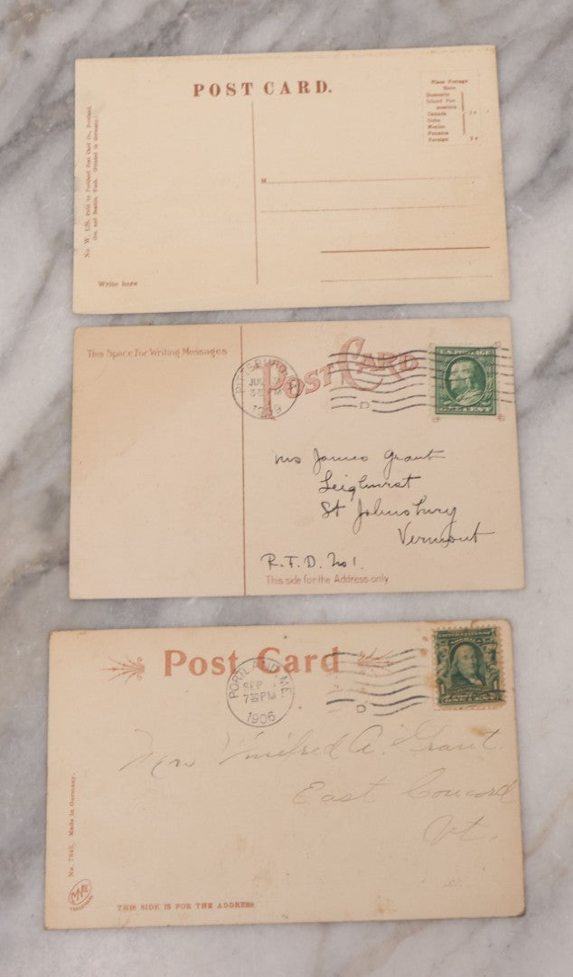 Lot 108 - Grouping Of 12 Antique Postcards Of Ship, Harbor And Ocean Scenes, Mostly New England