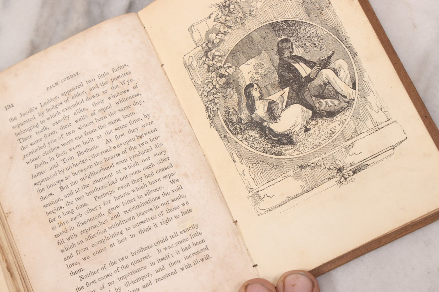 Lot 116 - "Youth's Keepsake: A Christmas And New Year's Gift For Young People" Antique Gift Book Of Poetry And Prose, Illustrated, Published By T.H. Carter And Company, Boston, 1843