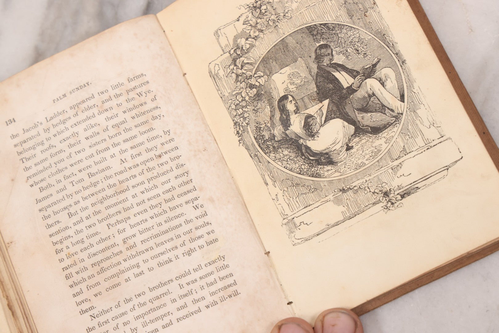 Lot 116 - "Youth's Keepsake: A Christmas And New Year's Gift For Young People" Antique Gift Book Of Poetry And Prose, Illustrated, Published By T.H. Carter And Company, Boston, 1843