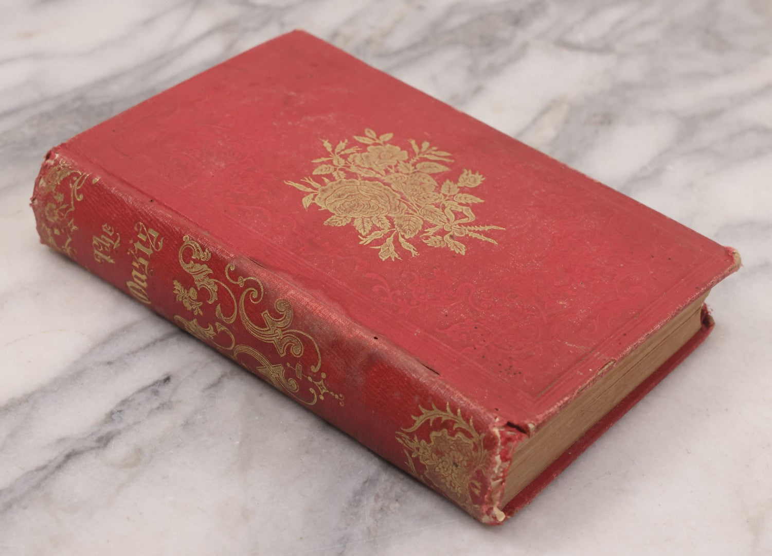 Lot 118 - "The Oasis" Antique Collected Poetry And Prose Book Edited By N.L. Ferguson With Illustrated Cover Page, Embossed Gold Lettering And Designs On Spine And Cover, Published By Dayton And Wentworth, Boston, 1855