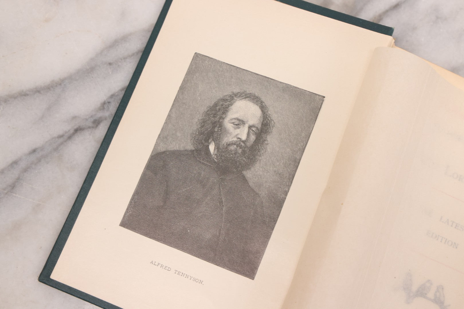 Lot 119 - "The Poetical Works Of Alfred Lord Tennyson" Antique Illustrated Poetry Book With Gold Embossed Designs And Lettering On Spine And Covers, Grape And Lute Motifs, Published By A.L. Burt, New York, Circa 1900