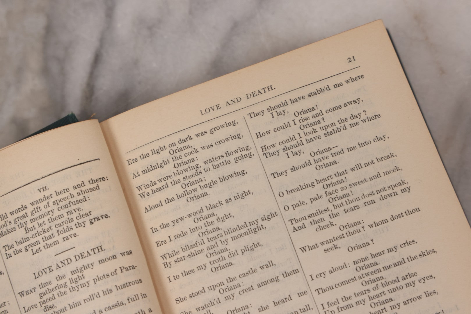 Lot 119 - "The Poetical Works Of Alfred Lord Tennyson" Antique Illustrated Poetry Book With Gold Embossed Designs And Lettering On Spine And Covers, Grape And Lute Motifs, Published By A.L. Burt, New York, Circa 1900
