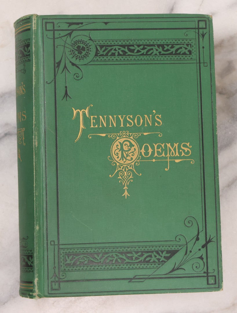 Lot 120 - "The Poetical Works Of Alfred Lord Tennyson" Antique Illustrated Poetry Book With Gold Embossed Designs And Lettering On Spine And Covers, Circa 1900, Published By T.Y. Crowell, New York, With Partial Christmas Day Inscription, See Notes