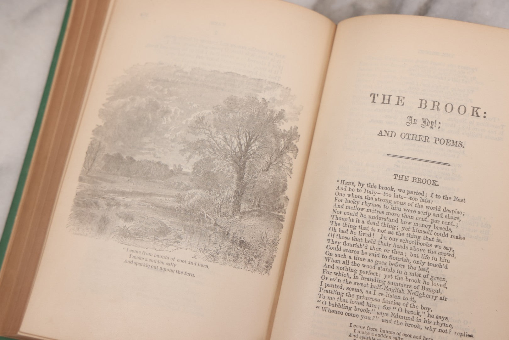 Lot 120 - "The Poetical Works Of Alfred Lord Tennyson" Antique Illustrated Poetry Book With Gold Embossed Designs And Lettering On Spine And Covers, Circa 1900, Published By T.Y. Crowell, New York, With Partial Christmas Day Inscription, See Notes