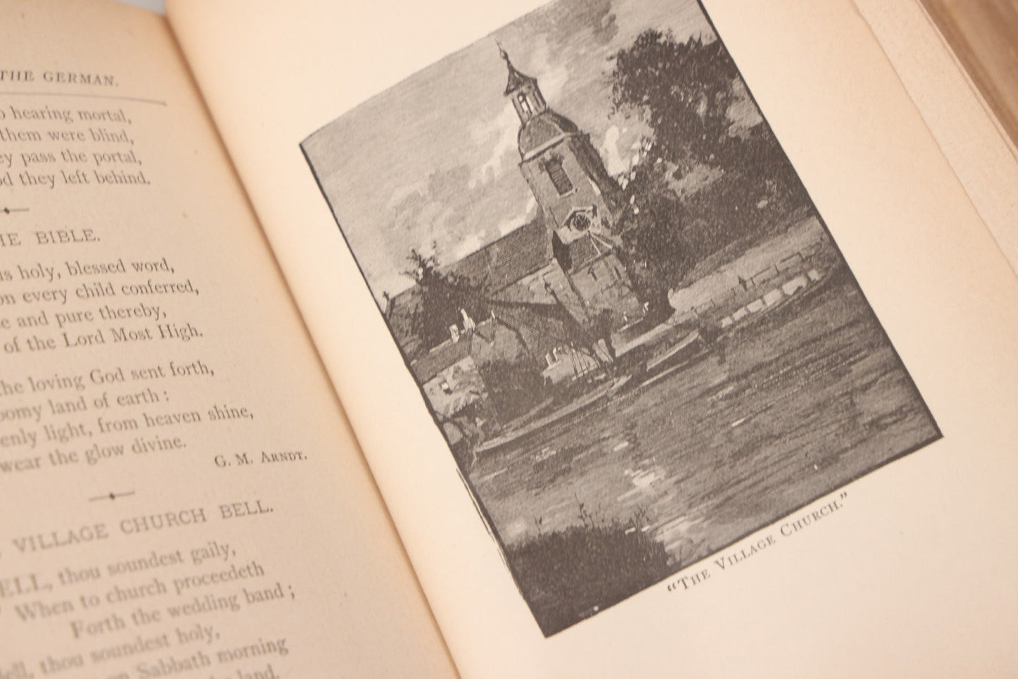 Lot 121 - "Poems Of Home And Country" Antique Illustrated Poetry Book With Gold Embossed Hearth And Home Designs On Cover, By Prof. James Martling, Published By James H. Earle, Boston, 1884