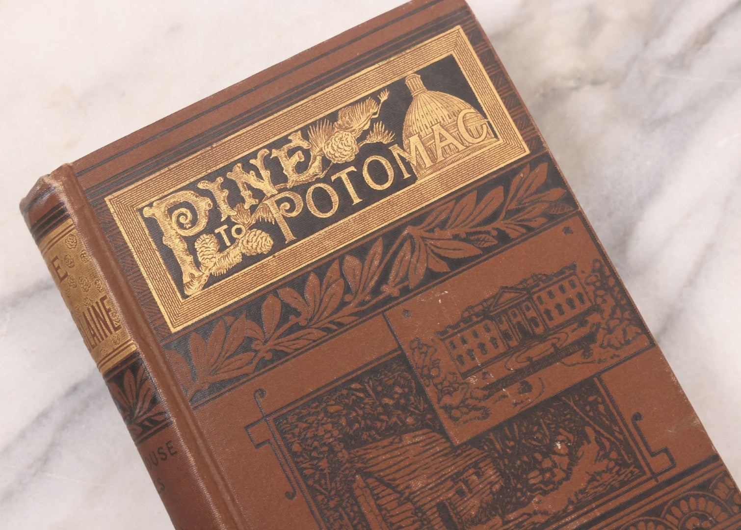 Lot 122 - "Pine To Potomac, Life Of James G. Blaine" Antique Illustrated Book From The "Log Cabin To White House" Series, By E.K. Cressey, Published By James H. Earle, Boston, 1884