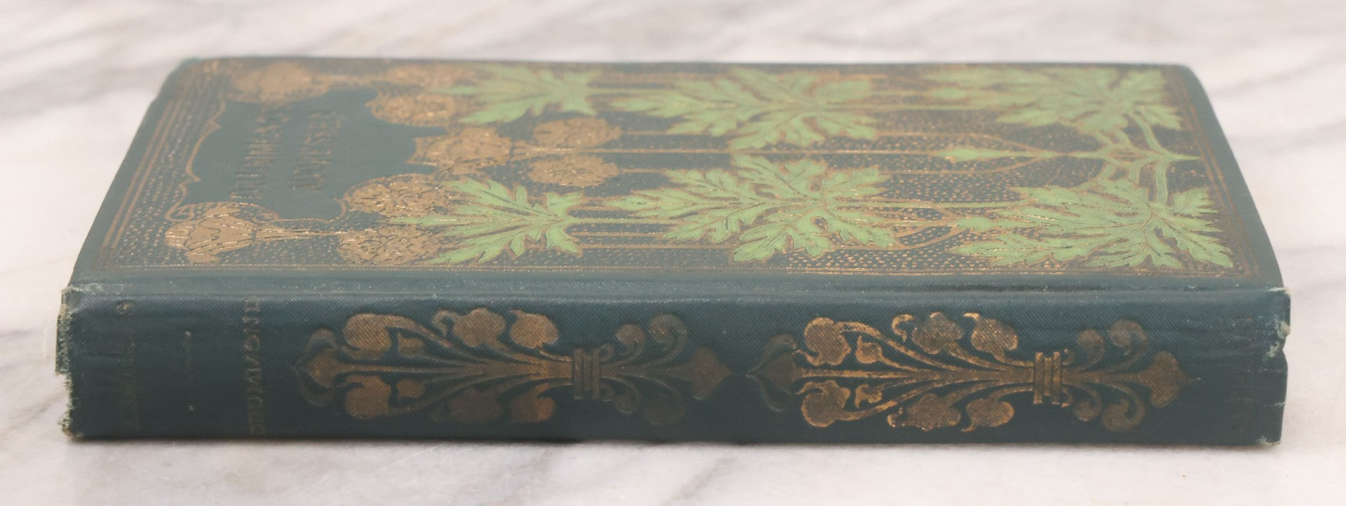 Lot 123 - "Drummond's Addresses" Antique Illustrated Book Of Speeches, Gold And Green Embossed Leaf And Flower Art Nouveau Motifs On Cover And Spine, With Christmas And New Year 1899 Inscription, Published By Henry Altemus, Philadelphia, 1891