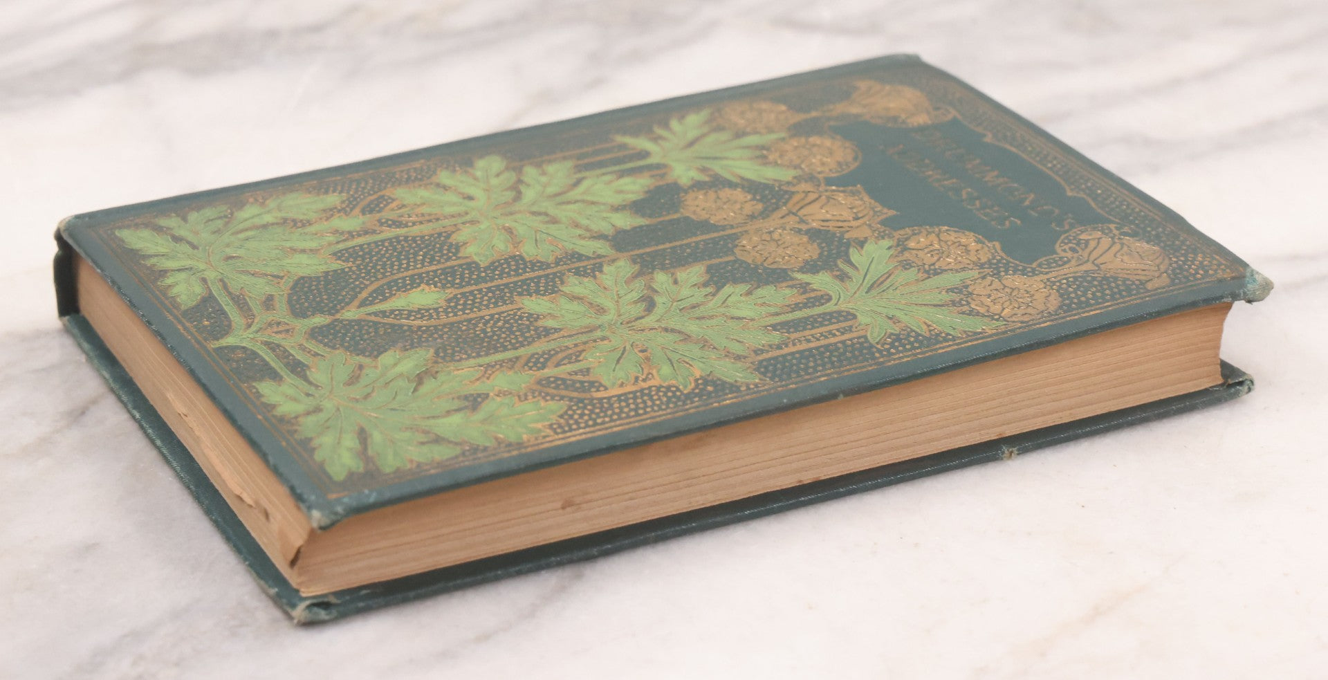 Lot 123 - "Drummond's Addresses" Antique Illustrated Book Of Speeches, Gold And Green Embossed Leaf And Flower Art Nouveau Motifs On Cover And Spine, With Christmas And New Year 1899 Inscription, Published By Henry Altemus, Philadelphia, 1891