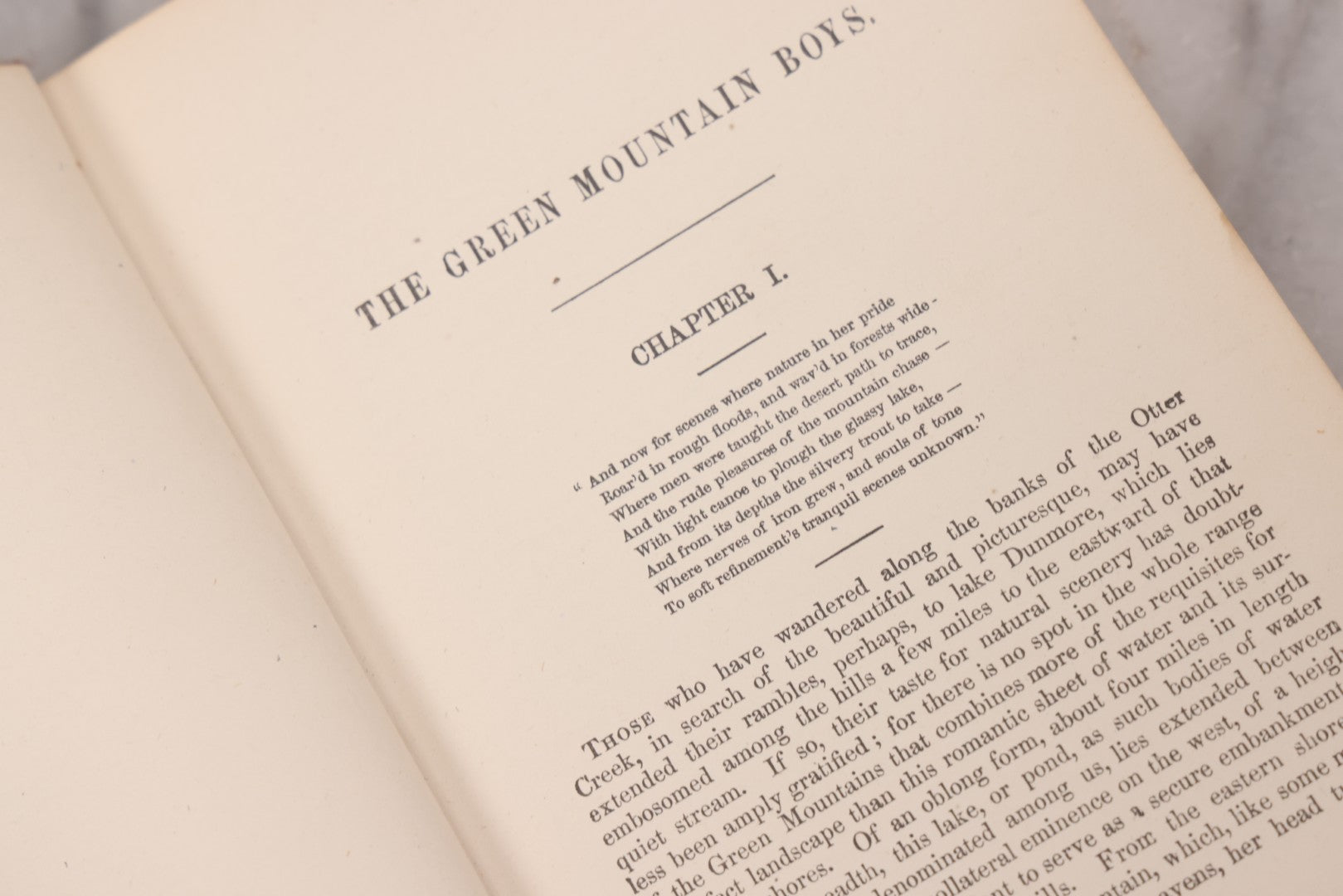 Lot 124 - "Green Mountain Boys" Antique History Book On The Early Settlement Of Vermont, Featuring Embossed Owl Illustration On Cover, Published By Hall And Whiting, Boston, 1848