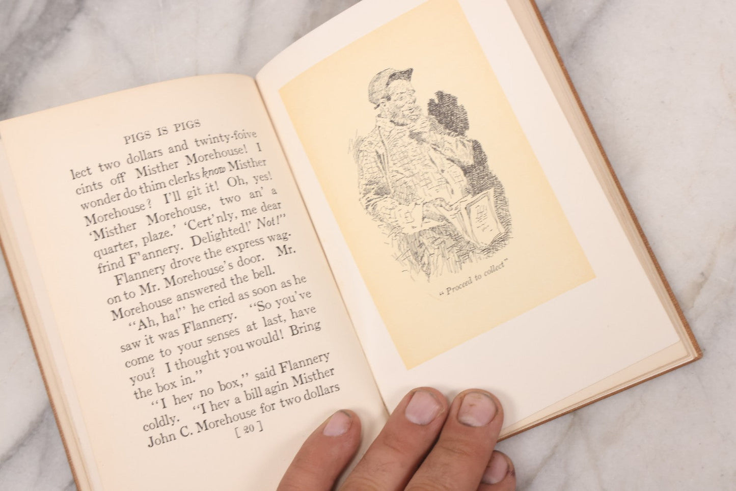 Lot 130 - "Pigs Is Pigs" Antique Illustrated Story Book With Odd Illustration On Cover Of Guinea Pigs Emptying Cornucopias Full Of Miniature Guinea Pigs, By Ellis Parker Butler, Published By McClure, Phillips And Co., 1906